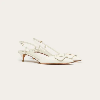 VALENTINO Calf leather strappy heels (4cm high heel)
