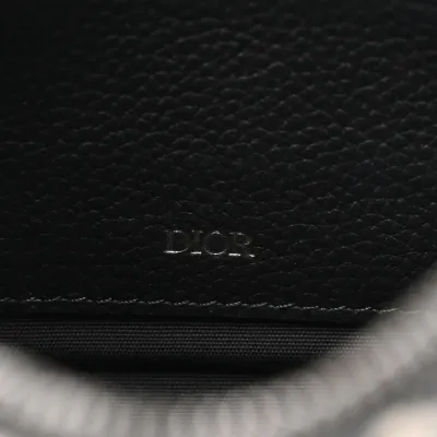 Dior Mini Safari Messenger Navy Blue Oblique Canvas Silver Hardware