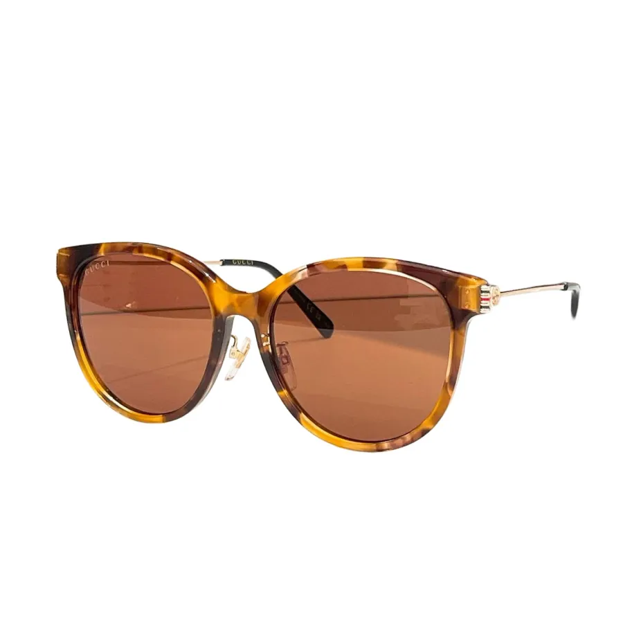 Gucci Boston frame glasses black gold/black silver/yellow leopard/leopard brown/grey purple color Size 56口18-145