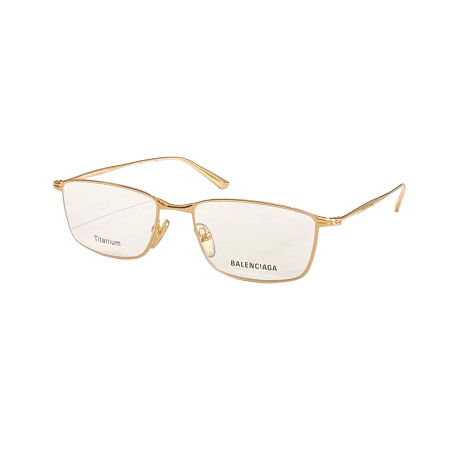 Balenciaga square frame glasses rose gold/gold/silver/transparent black/green gold/tawny gold/black/black silver color transparent lens Size 64口14-145