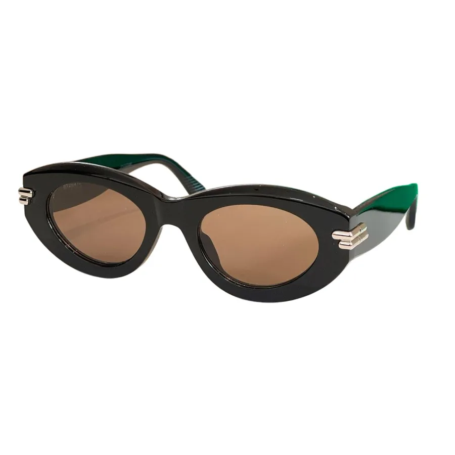 Bottega Veneta Oval glasses black/pink/green white/leopard/grey black/black brown color Size 132口1-120
