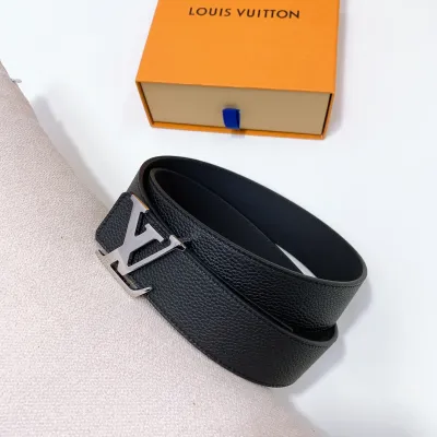 Louis Vuitton Men's Initiales Reversible Belt In Black./Brown/Orange/Blue/Beige Calfskin With Gold/Silver Hardware 40mm