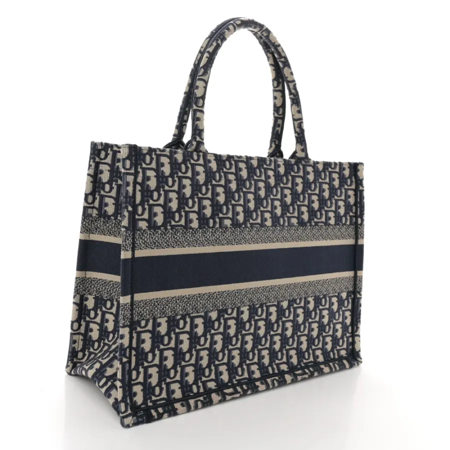 Dior Medium Book Tote Blue Multicolor Oblique Canvas