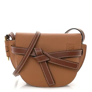 Loewe Gate Crossbody Bag Mini Caramel Pecan Grained Calfskin Leather