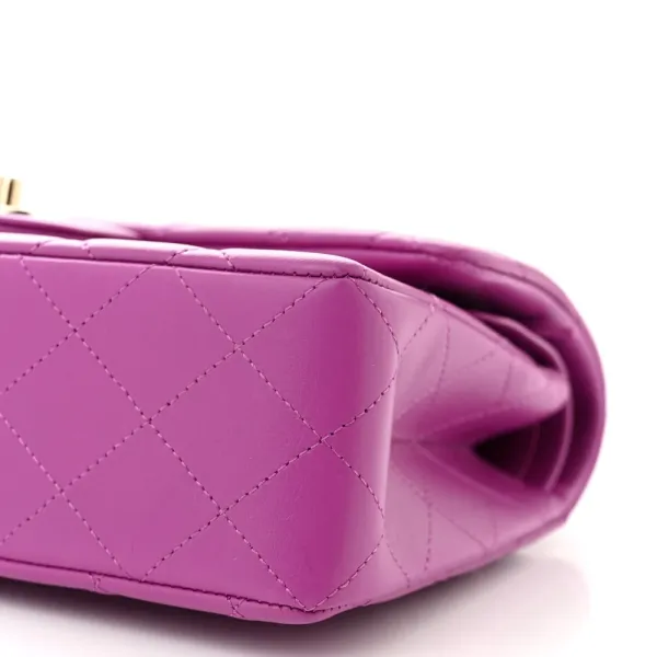 Chanel Double Flap Bag | Luxury Purple Handbag - Image 4