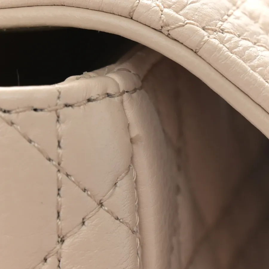 Dior Medium Caro Bag Beige Supple Cannage Calfskin Leather Gold Hardware