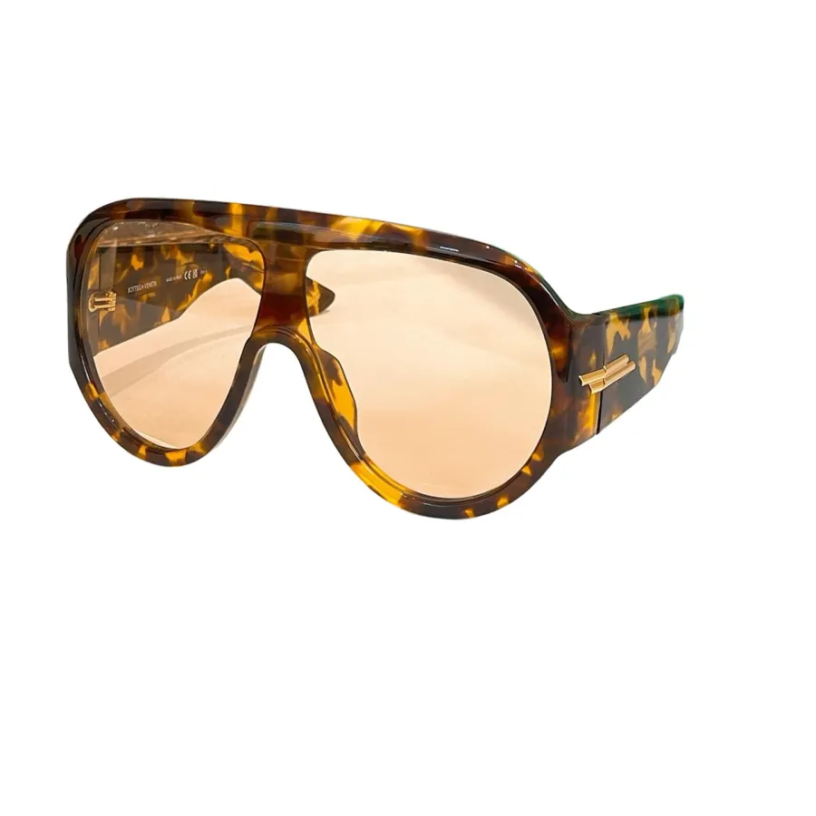 Bottega Veneta Pilot glasses black/leopard/burnt orange/grey brown color Size 132口1-120