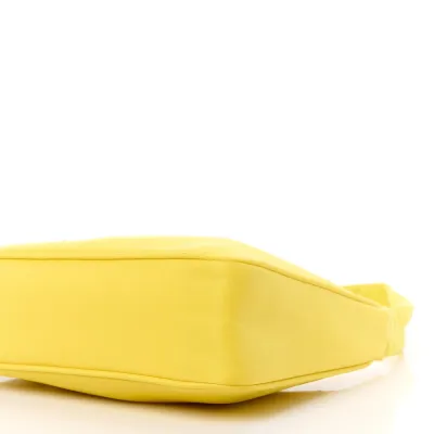 Prada Mini Re-Edition 2000 Bag Ananas Tessuto Nylon & Saffiano Leather Silver Hardware