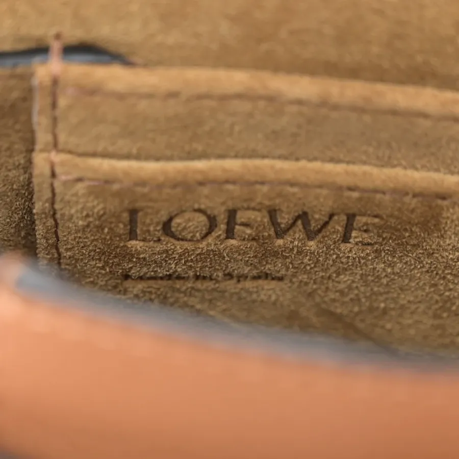 Loewe Gate Crossbody Bag Mini Caramel Pecan Grained Calfskin Leather