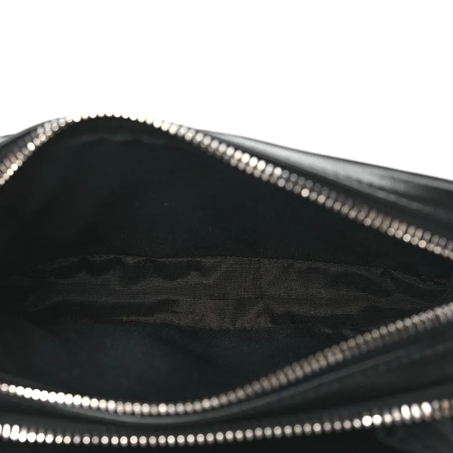 Dior Small Messenger Black Multicolor Galaxy Perforated Oblique Calfskin Leather Silver Hardware