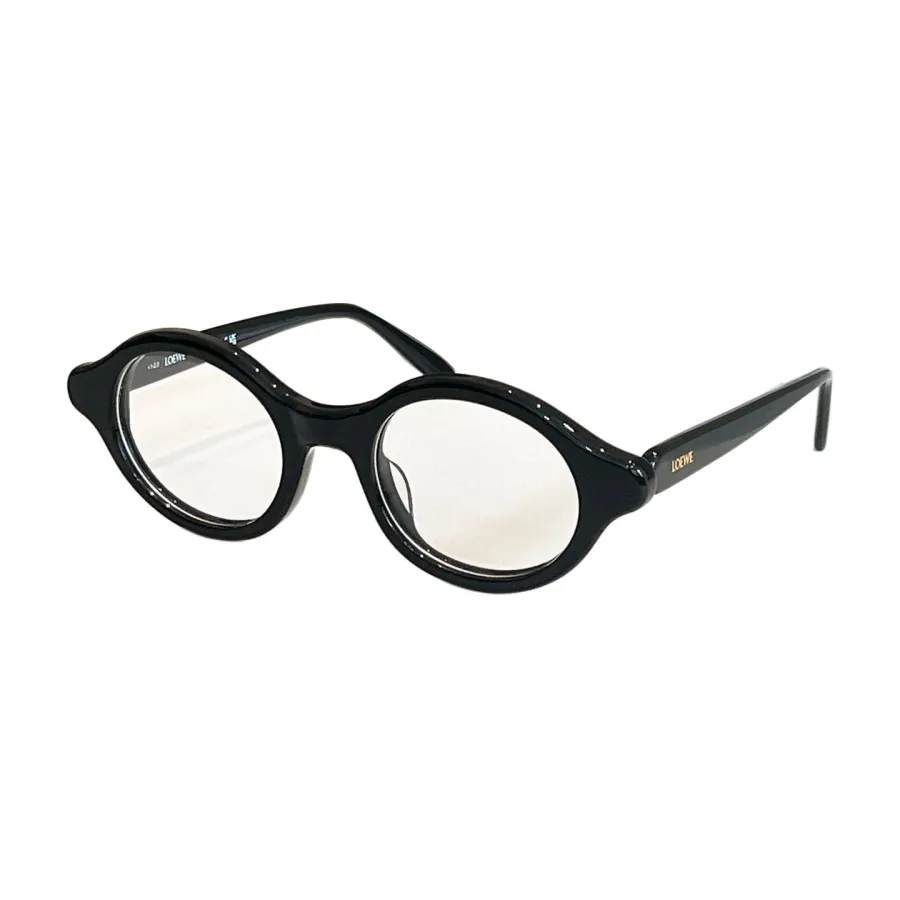 Loewe round frame glasses leopard/tawny/black/transparent color Size 48口21-140