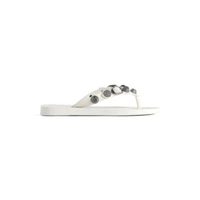 BALENCIAGA White flip-flops Slippers