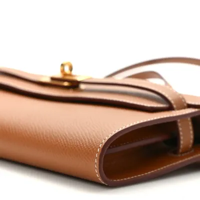 Hermès Kelly Long Wallet To Go Brown Epsom Leather Gold Hardware