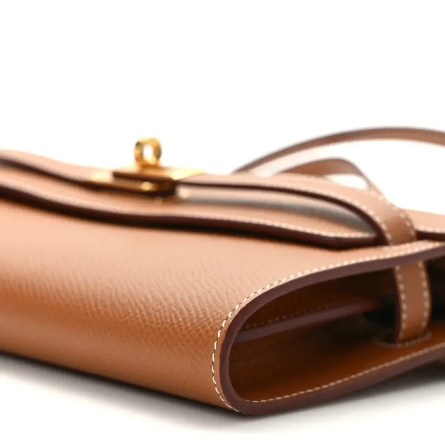 Hermès Kelly Long Wallet To Go Brown Epsom Leather Gold Hardware