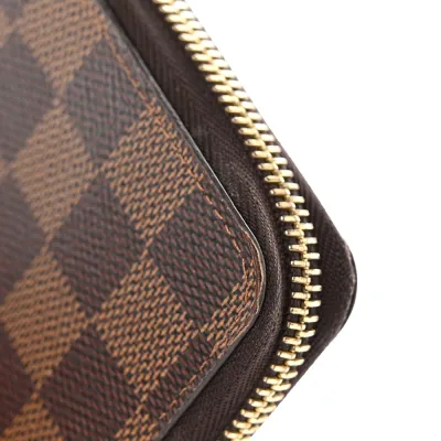 Louis Vuitton Clemence Wallet PM Damier Ebene Canvas Cherry Interior Gold Hardware