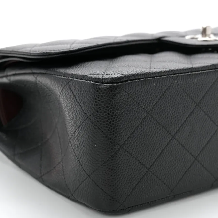 Black Quilted Caviar Designer Handbags