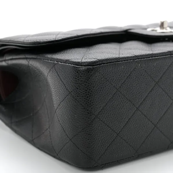Black Quilted Caviar Designer Handbags - Image 4