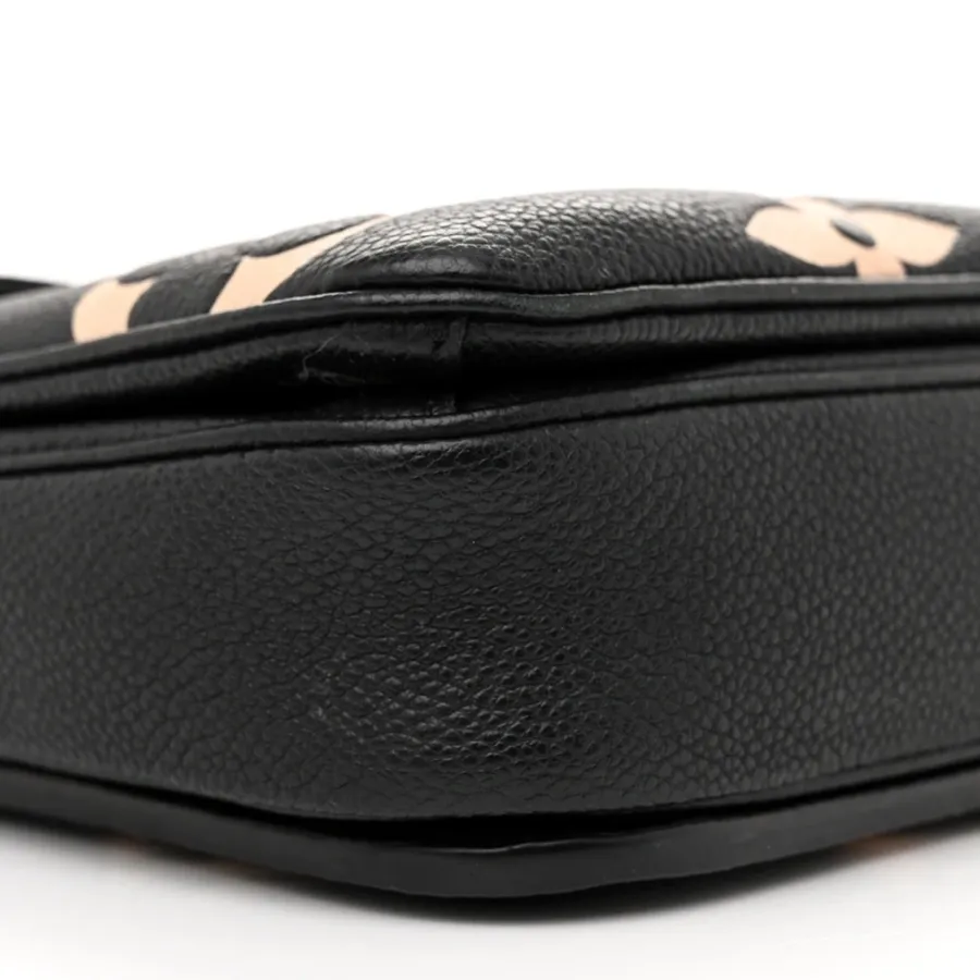 Louis Vuitton Pochette Metis PM Black/Beige Giant Monogram Empreinte Leather Brass Hardware