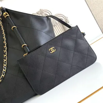 Chanel Black Quilted cattle Leather Tote Bags 36x59x13cm Shoulder Bags