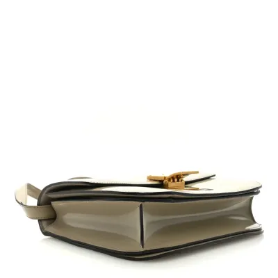 Celine Medium Classic Box Flap Bag Quartz Spazzolato Calfskin Leather Gold Hardware