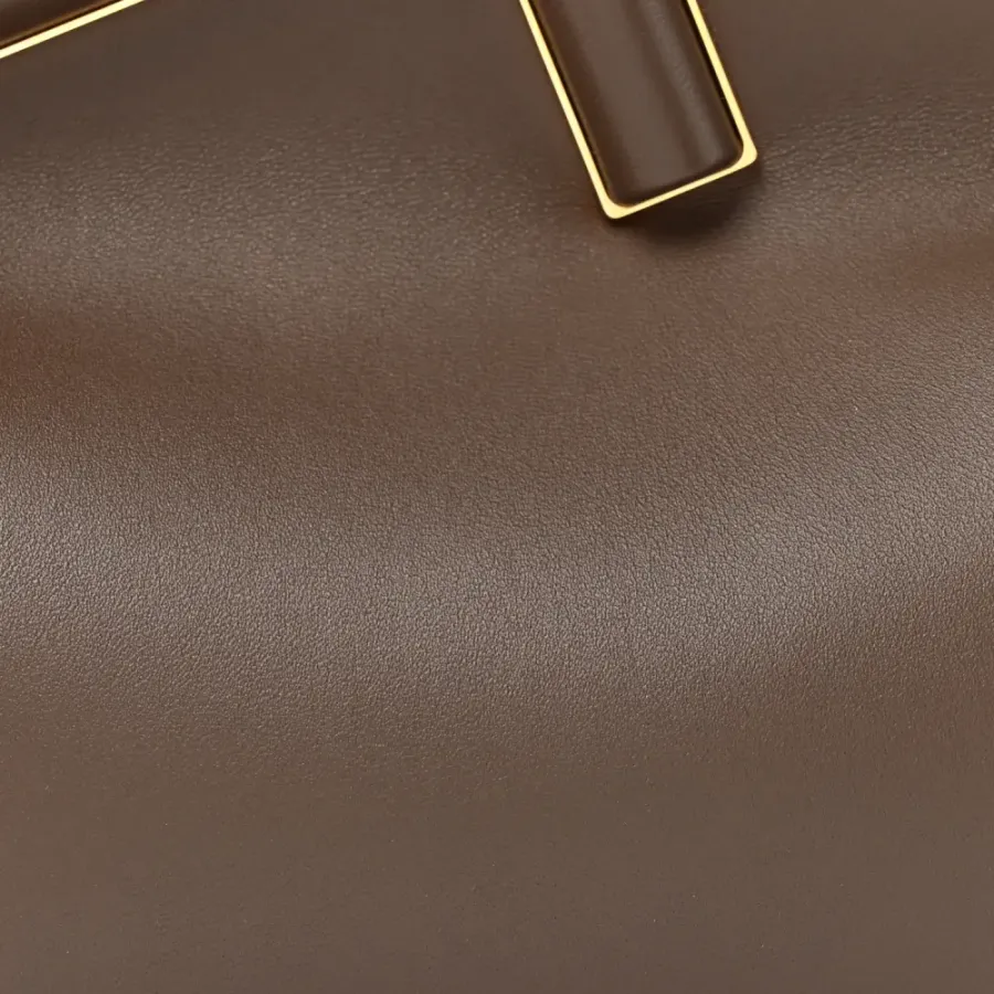 Fendi Midi Fendi First Dark Coffee Shiny Nappa Leather Gold Hardware