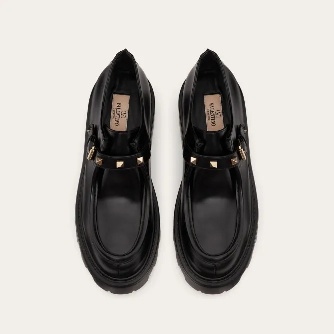VALENTINO Calfskin Mengke shoes (5.5cm high heel) Loafers