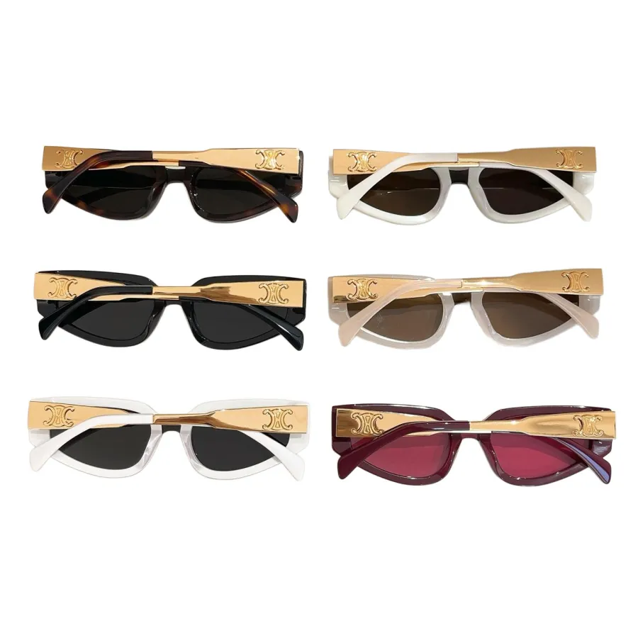 Celine square frame glasses black gold/beige/ivory/white/burgundy color Size 51口21-145