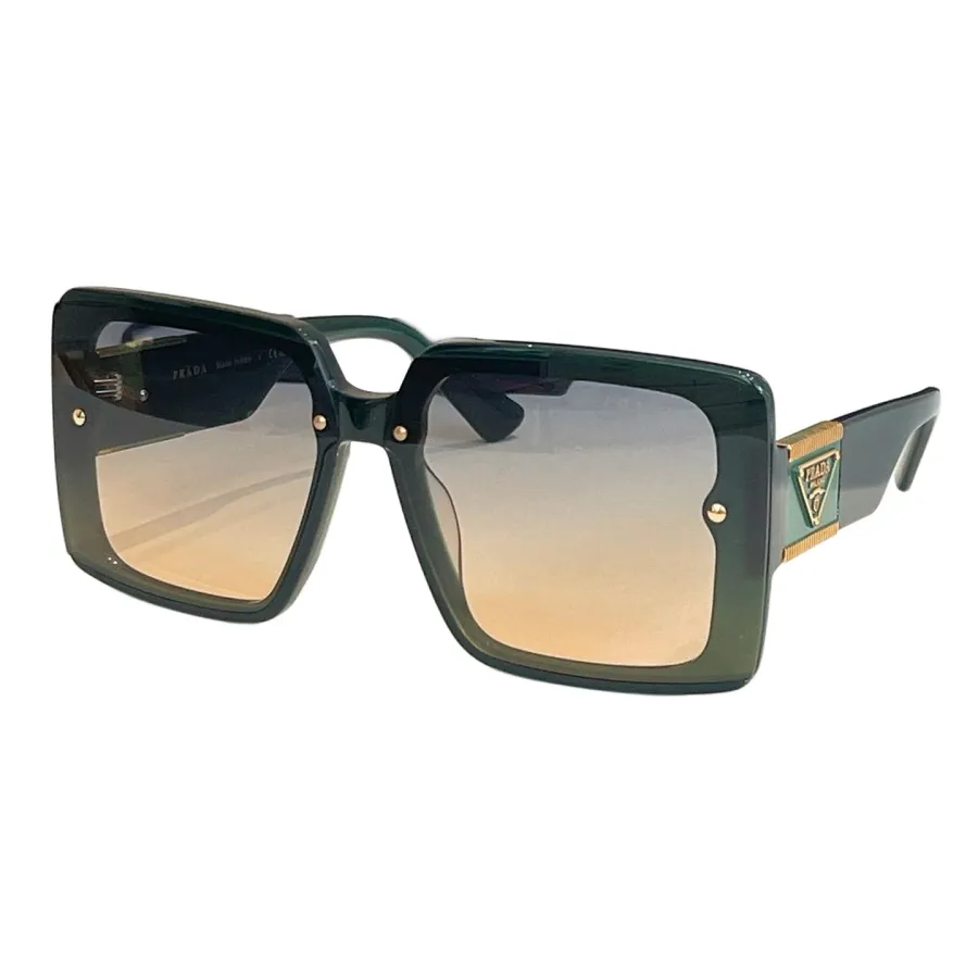 Prada square frame glasses eggplant/black/green/leopard black/purple-pink/blue/leopard brown color Size 69口10-142