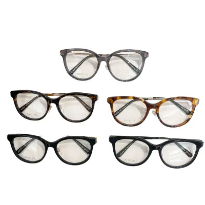 Gucci Boston frame glasses grey/black gold/black/leopard/yellow leopard color Size 56口18-145