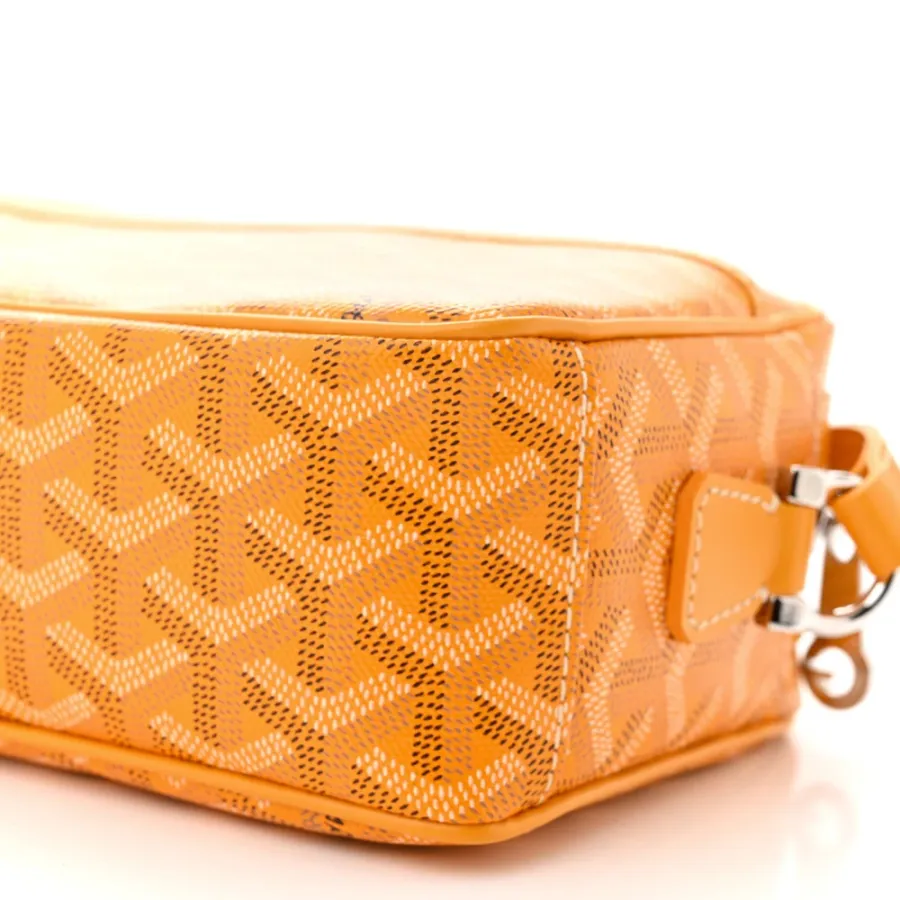 Goyard Sac Cap Vert PM Vert Yellow Goyardine Canvas Silver Hardware