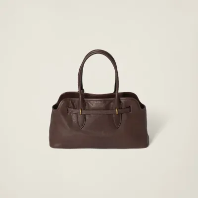 Miu Miu Aventure Nappa Calfskin Leather Brown Top-Handle Bags