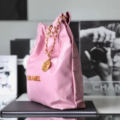 Chanel 22bags Pink / Grey Shoulder Bags