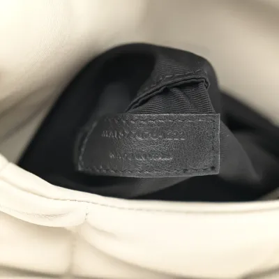 Saint Laurent Mini Loulou Chain Satchel Crema Soft Quilted Puffer Monogram Lambskin Leather Aged Gold Hardware