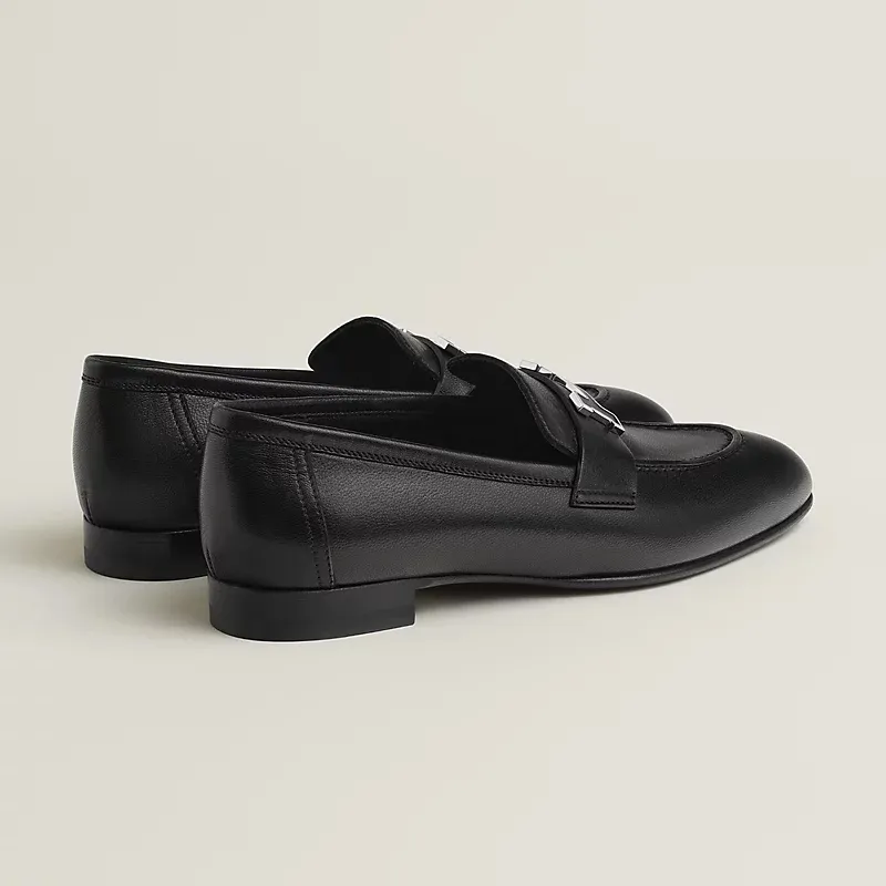 HERMES Paris Black Loafers