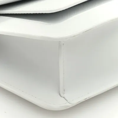 Bvlgari Medium Serpenti Forever East West Shoulder Bag Opal Grey Calfskin Leather Silver Hardware