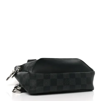 Louis Vuitton Avenue Sling Backpack MM Damier Graphite Canvas Silver Hardware