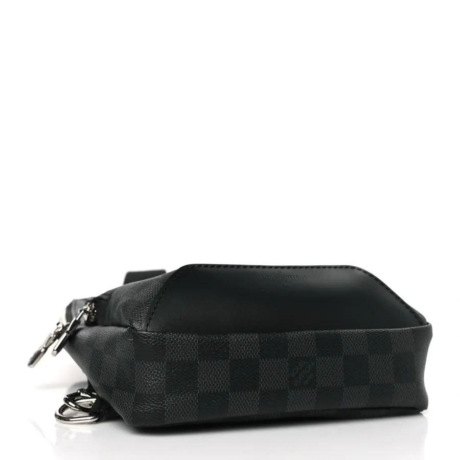 Louis Vuitton Avenue Sling Backpack MM Damier Graphite Canvas Silver Hardware