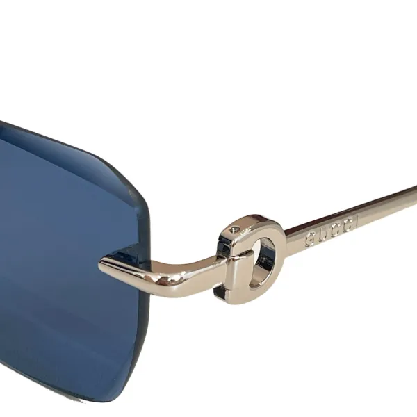 Gucci square frame glasses blue/brown/black gold/black silver/tawny/olive color Size 58口17-143 - Image 2