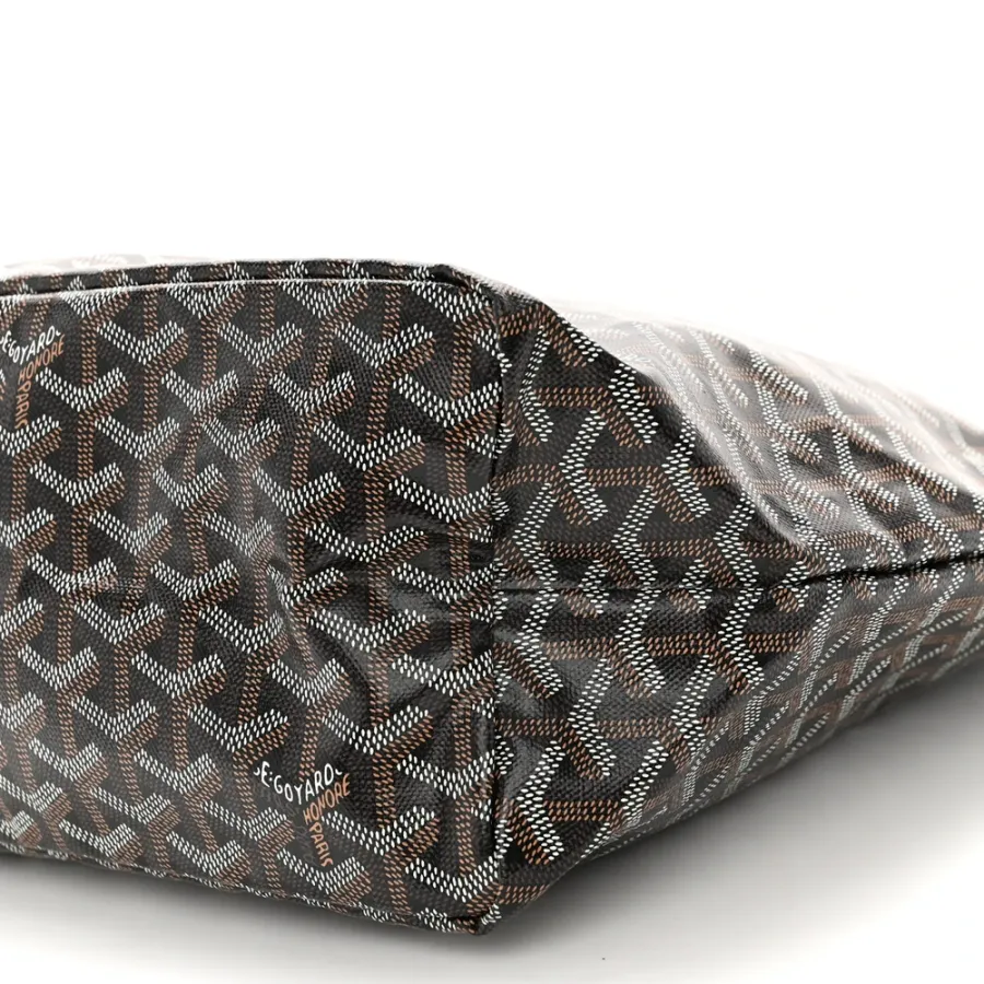 Goyard Saint Louis Tote PM Black/Gold Goyardine Canvas