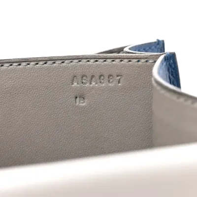 Hermès Constance Verso 24 Bleu Agate / Gris Mouette Epsom Leather Palladium Silver Hardware