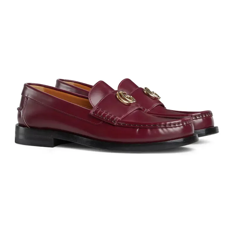 Gucci red double G loafers