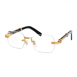 Cartier square frame glasses black blue/brown gold/red gold/black gold/black silver/brown silver color Size 59口15-140