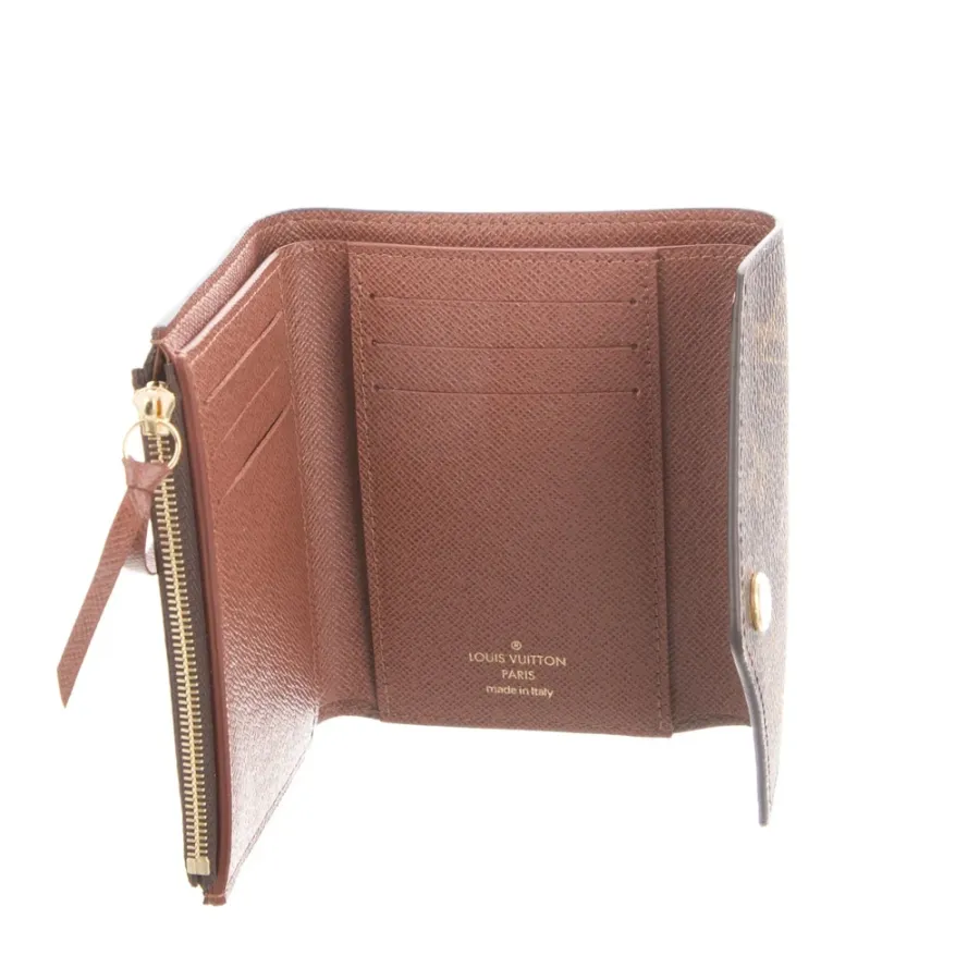 Louis Vuitton Small Victorine Wallet Brown LV Monogram Coated Canvas Brass Hardware