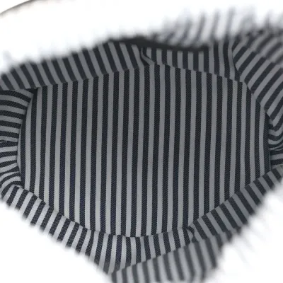 Fendi Nano Logo Step Out Bucket Bag White/Blue Nylon & King Vitello Leather Gold Hardware