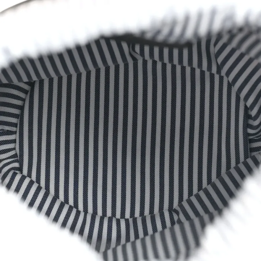 Fendi Nano Logo Step Out Bucket Bag White/Blue Nylon & King Vitello Leather Gold Hardware