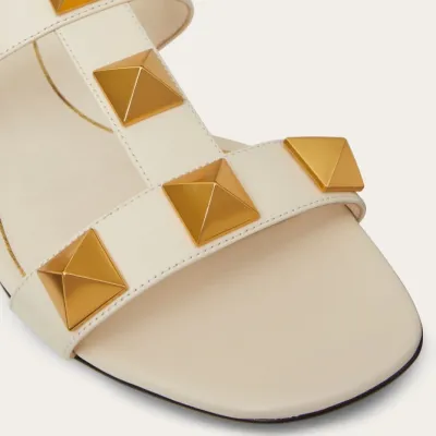 VALENTINO White Cowhide slip-on sandals