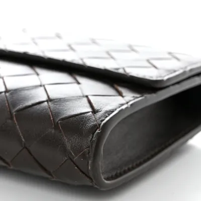 Bottega Veneta Long Intrecciato Andiamo Top Handle Clutch Fondant Nappa Leather Gold Hardware