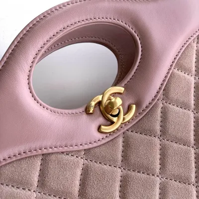 Chanel Pink / Blue / Black  Leather and suede Crossbody Bags