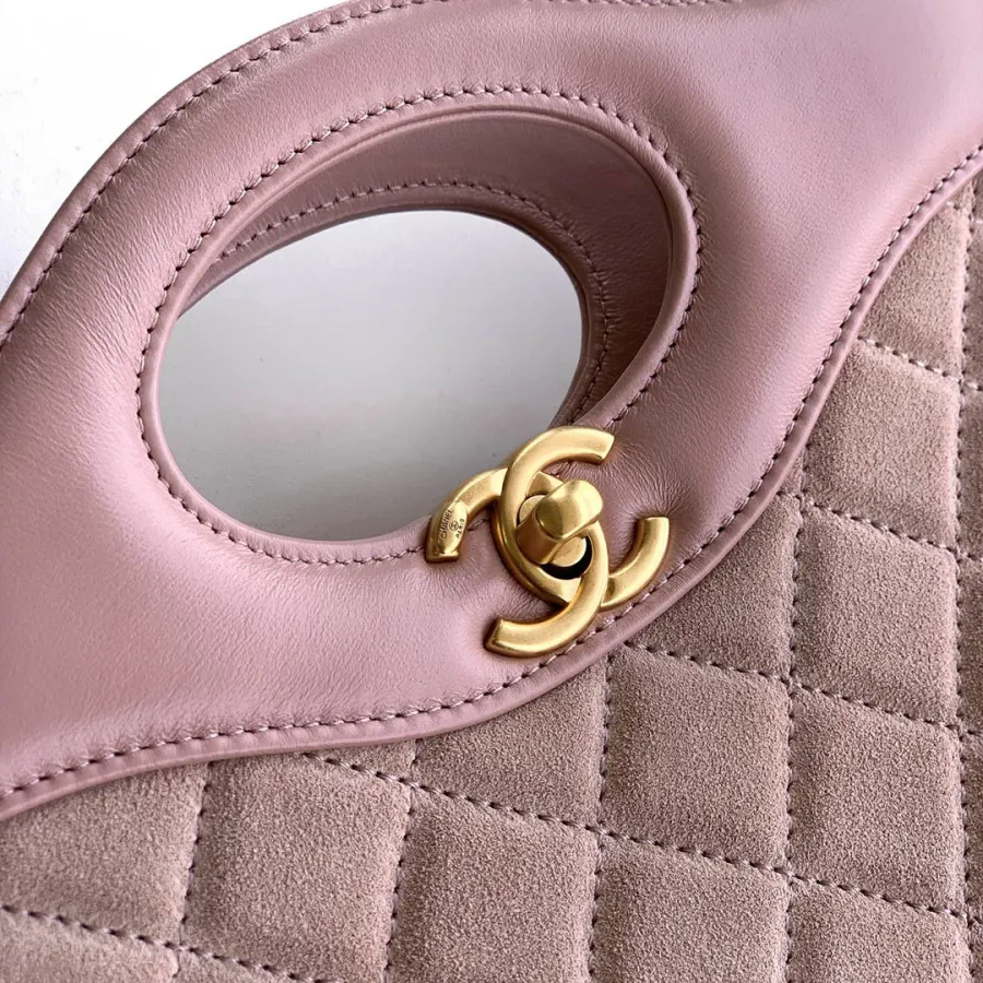 Chanel Pink / Blue / Black  Leather and suede Crossbody Bags