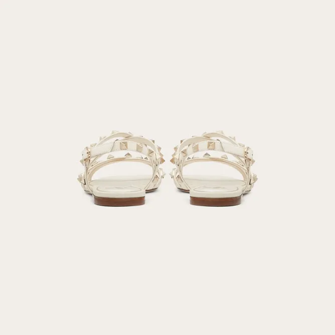 VALENTINO White calfskin sash sandals